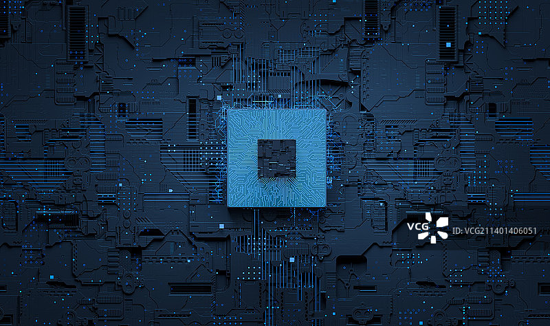 芯片科技三维图形图片素材