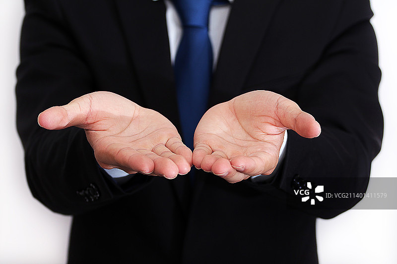 商务金融人物摊开双手背景图片素材