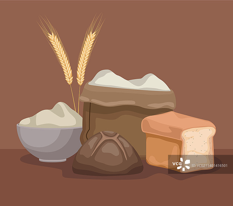 面粉面包图片素材