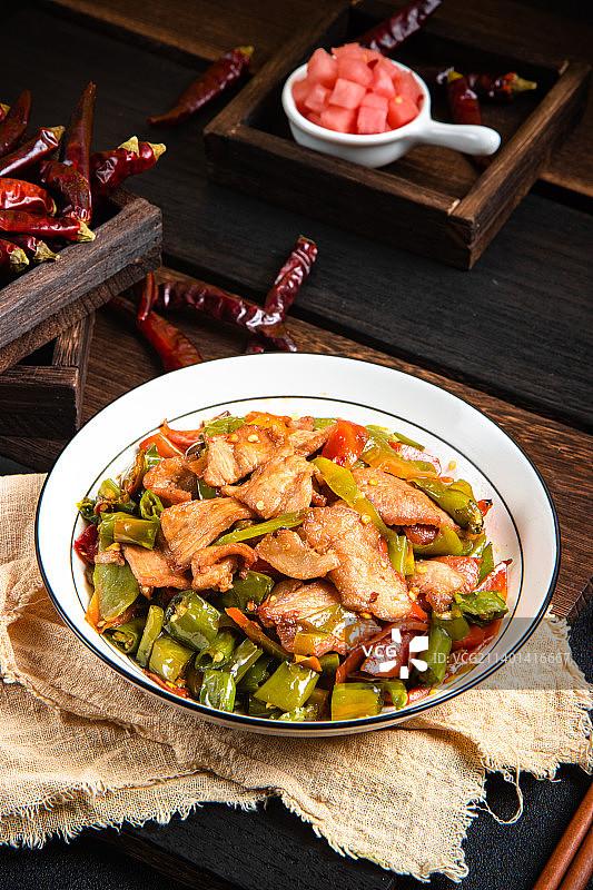 农家小炒肉图片素材