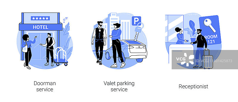 酒店服务卡通图片素材