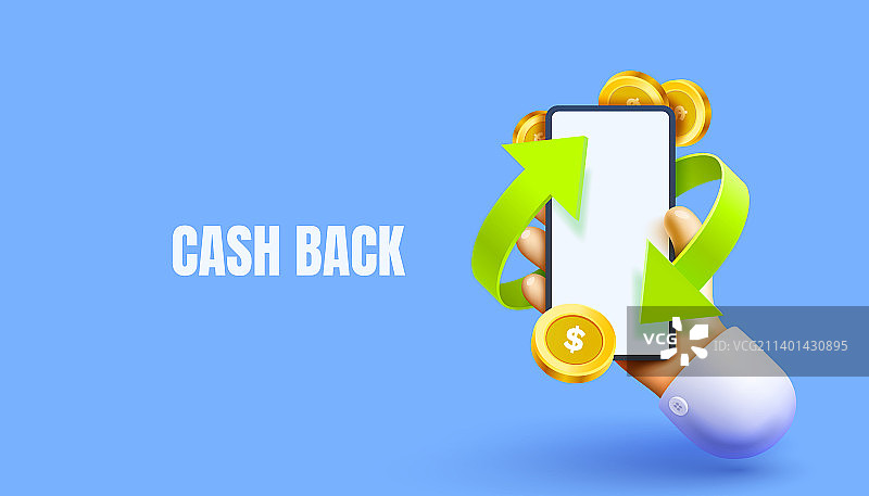 手机现金返还服务金融支付图片素材