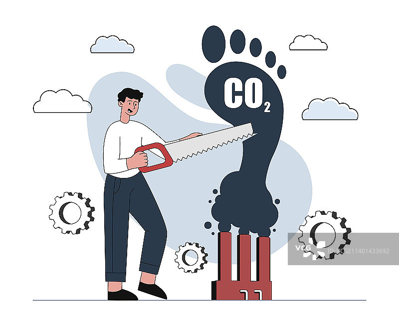 减少二氧化碳概念图片素材