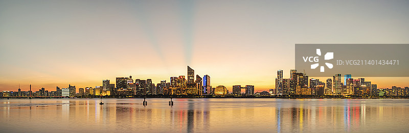 杭州钱江新城夜景 杭州夜景 杭州钱江新城 杭州钱塘江夜景 城市夜景图片素材