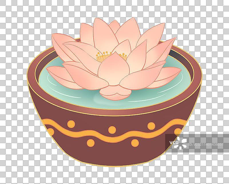 荷花缸元素图片素材