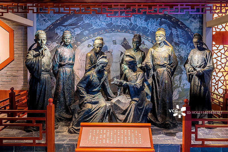 中国广西柳州柳侯公园柳宗元生平陈列图片素材