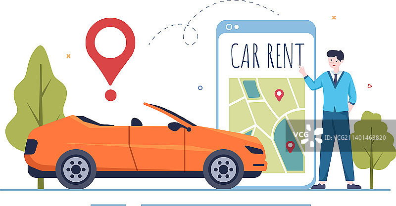 汽车租赁预订共享服务图片素材