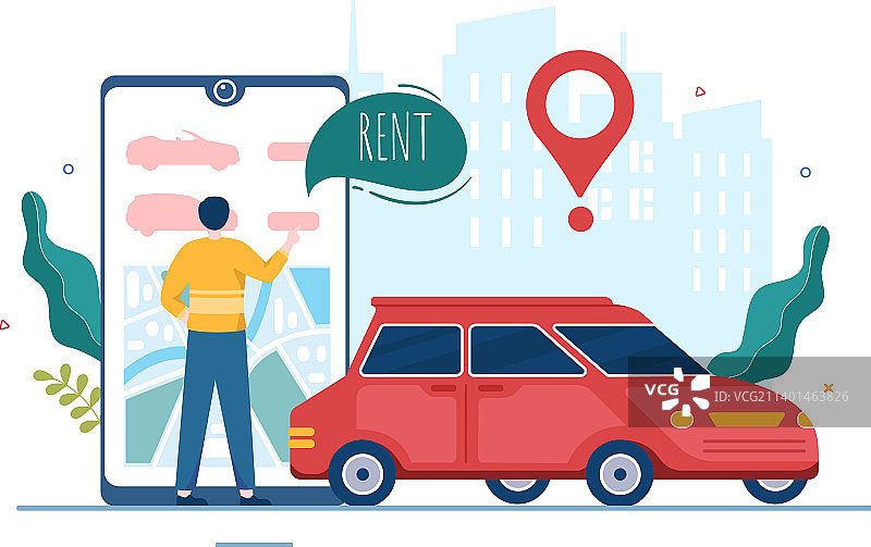 汽车租赁预订共享服务图片素材