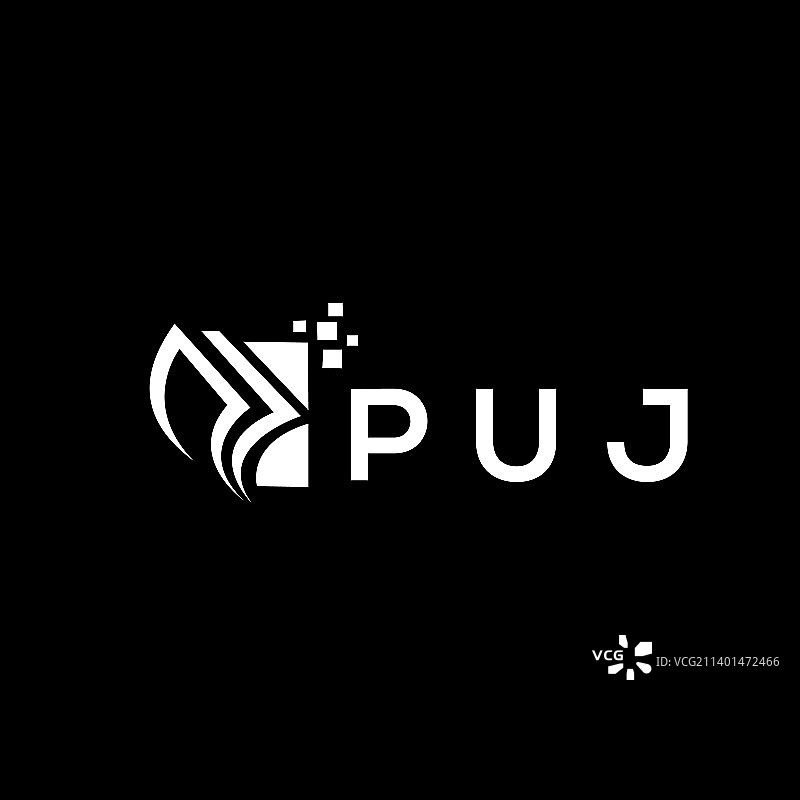 黑色背景上的信用修复会计标志设计图片素材