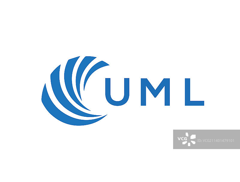 Uml字母标志设计的白色背景图片素材