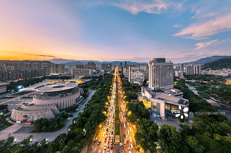 中国福建龙岩市区风光图片素材