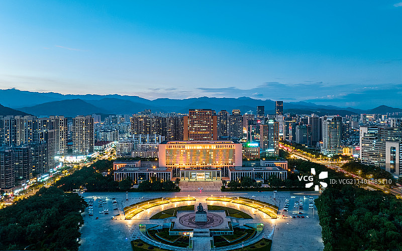 中国福建龙岩人民广场风光图片素材