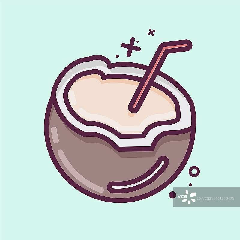 椰子坚果图标（Mbe风格）图片素材