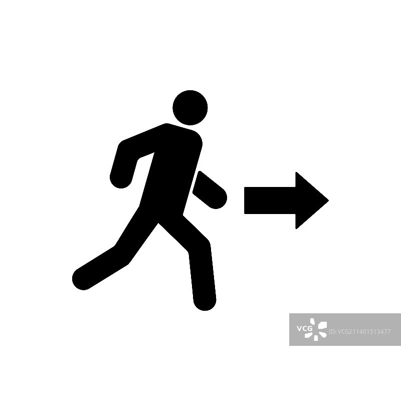 出口指示人员紧急消防安全通道图片素材