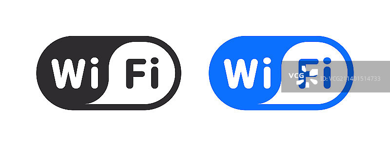 Wi-Fi图标或无线网络标志图片素材