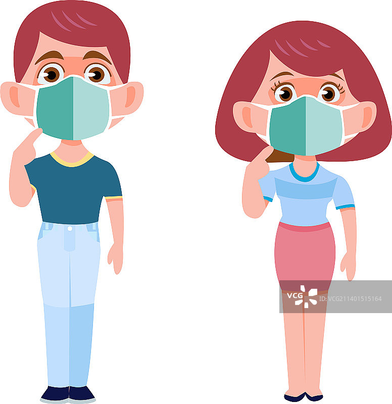 推荐佩戴口罩的人图片素材