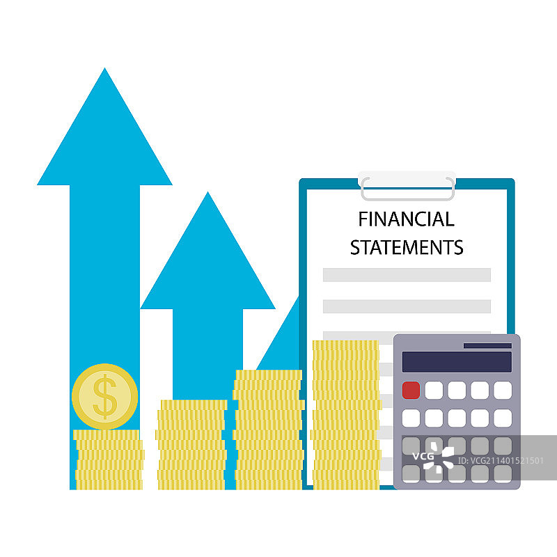财务报表业务增长图片素材