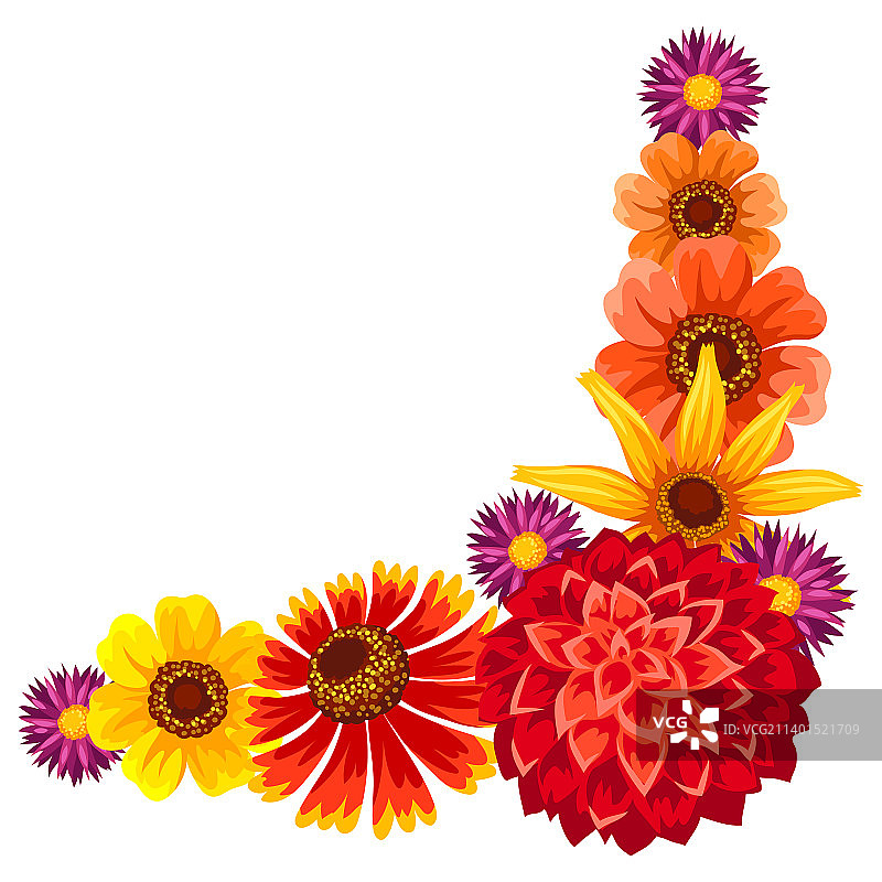 秋花装饰画框图片素材
