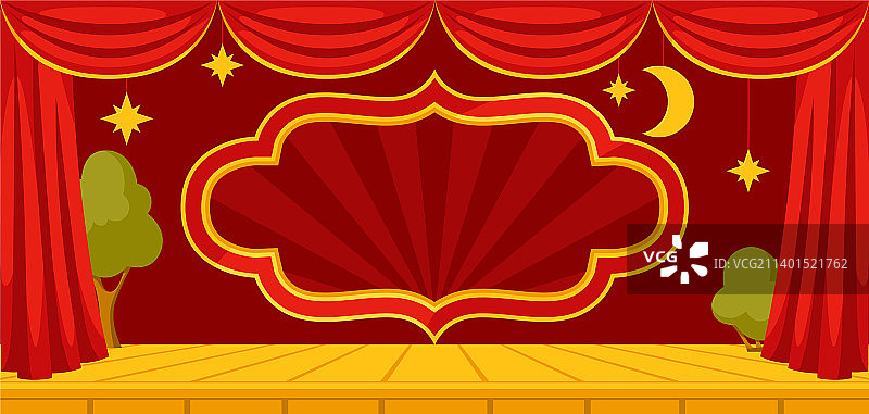 带有幕布的舞台背景图片素材