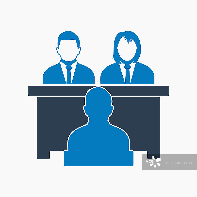 面试小组图标扁平风格EPS图片素材