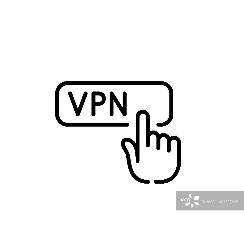 点击VPN按钮图片素材