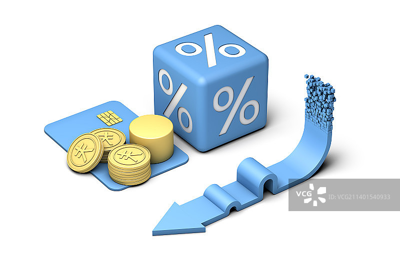 利率下调图片素材