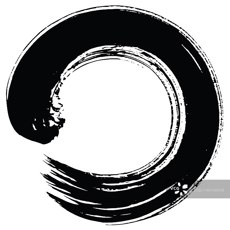 禅宗圆相毛笔绘画标志图标图片素材