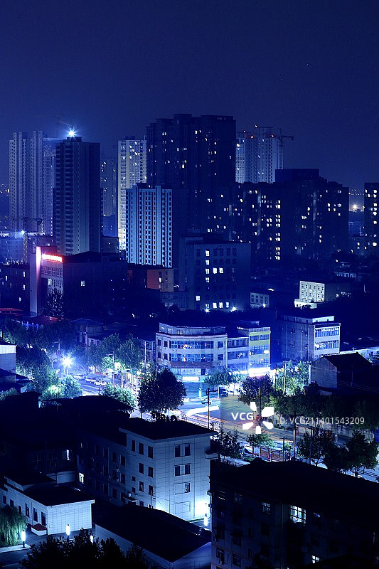 泾阳夜景图片素材