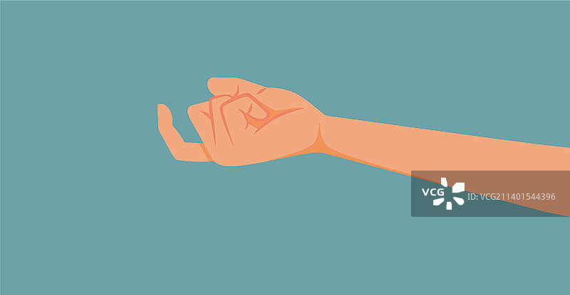 手绘卡通招手示意图片素材