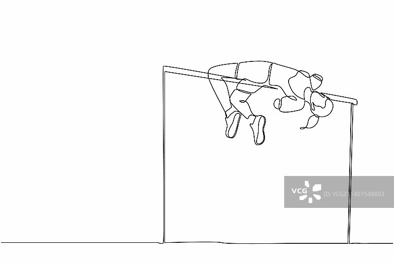 残疾妇女的单线连续绘图图片素材