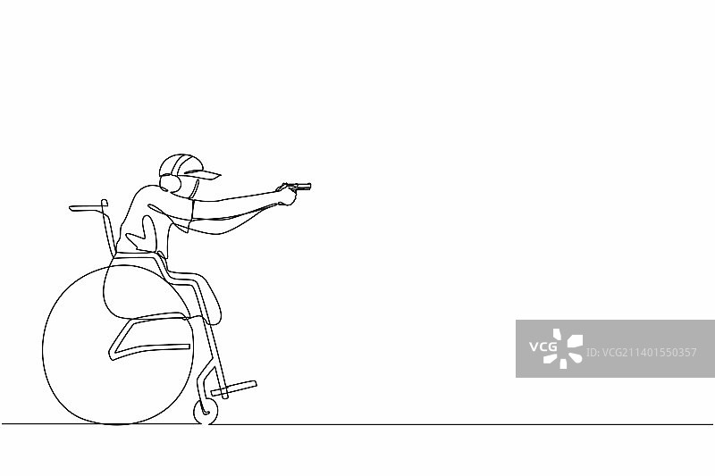 单线画：年轻的运动员图片素材