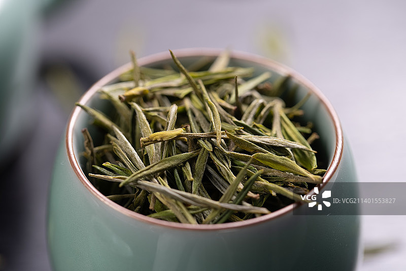 绿茶茶叶特写图片素材