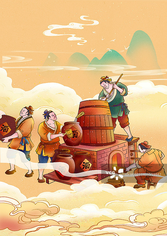 白酒酿酒技艺图片素材