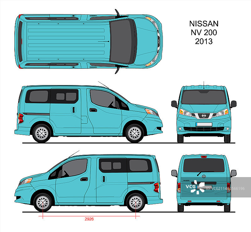 2013款日产NV200客运厢型车图片素材