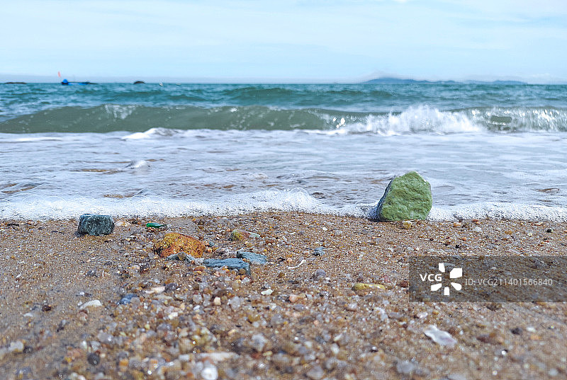 蓝色海洋背景 vivo手机，拍摄于福建厦门环岛路海岸图片素材