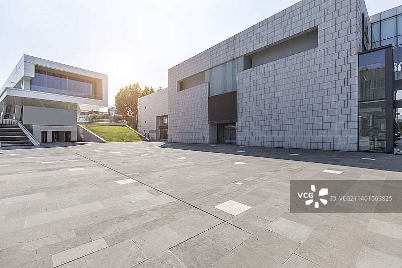 现代美术馆建筑路面广场图片素材