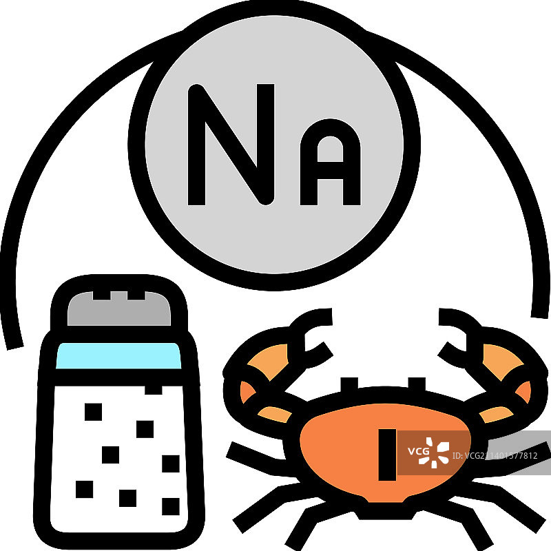 维生素Na彩色图标图片素材