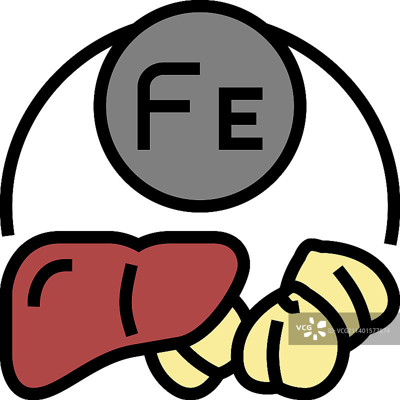 铁元素维生素彩色图标图片素材