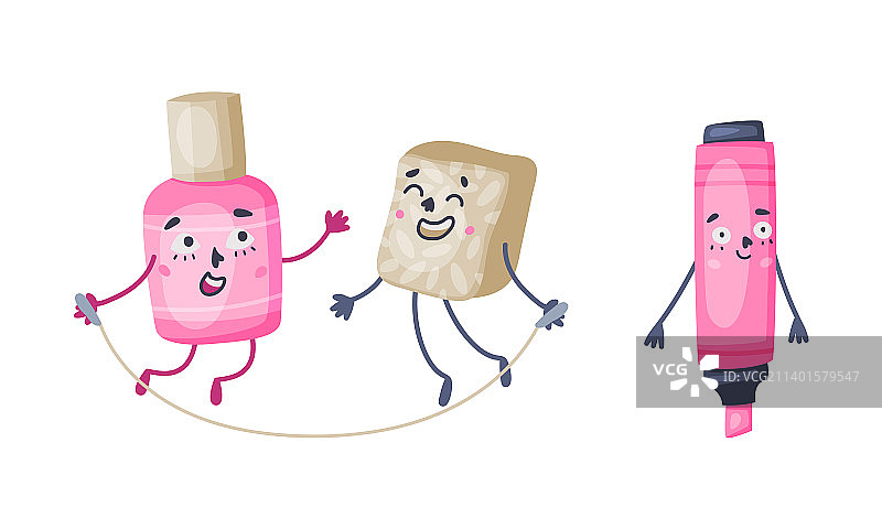 趣味学习用品角色合集图片素材