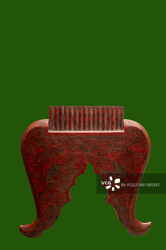 山东济宁孔子博物馆：红漆绘云龙纹排箫（清）图片素材