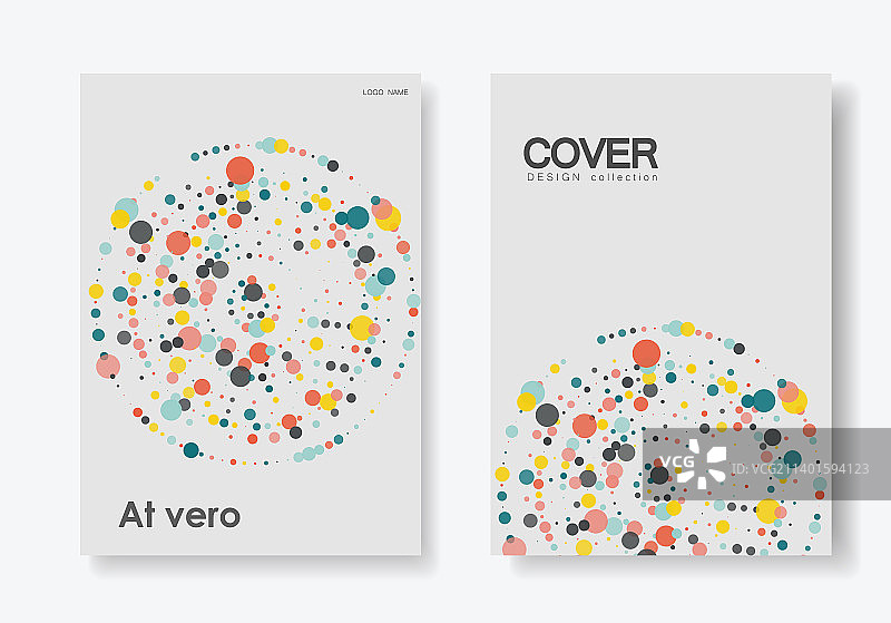 圆形设计元素彩色半色调框架图片素材