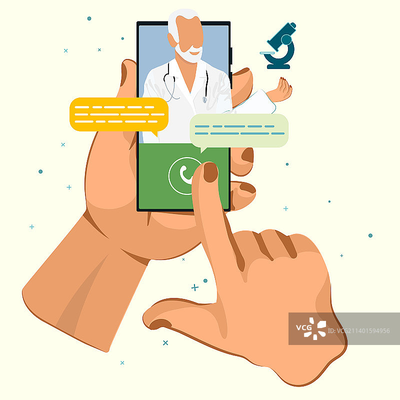 医生正在打电话图片素材