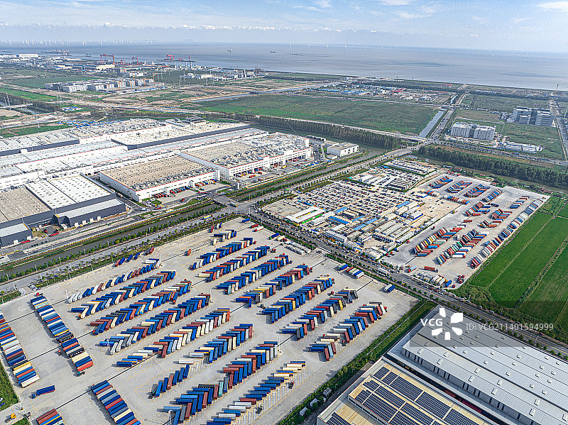 特斯拉中国工厂 上海临港产业区 Tesla 新能源汽车工厂图片素材