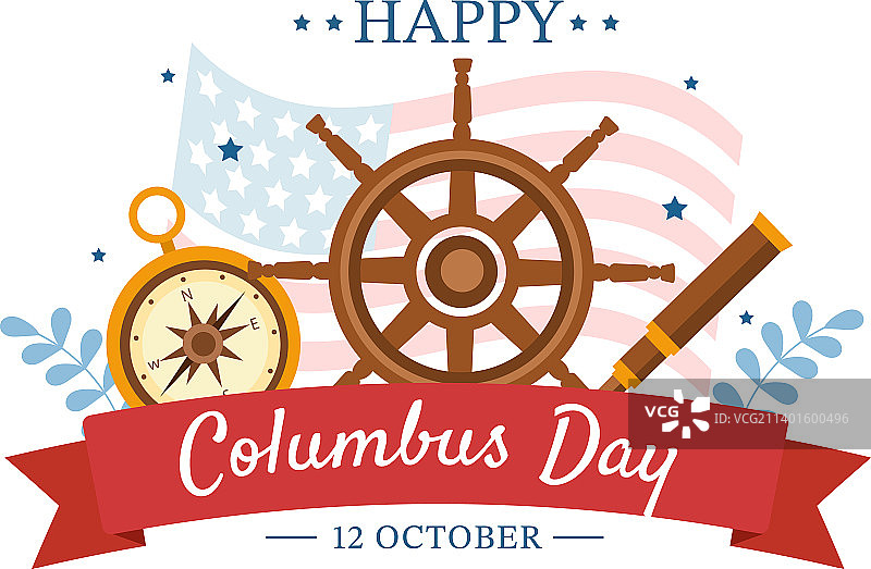 手绘哥伦布日图片素材