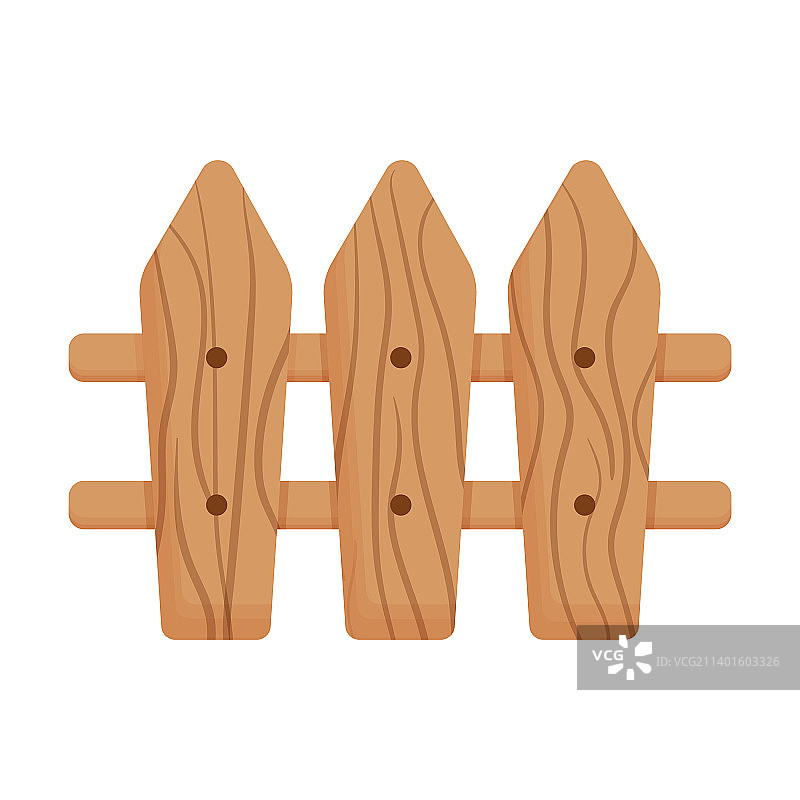 木制可爱扁平卡通栅栏图片素材