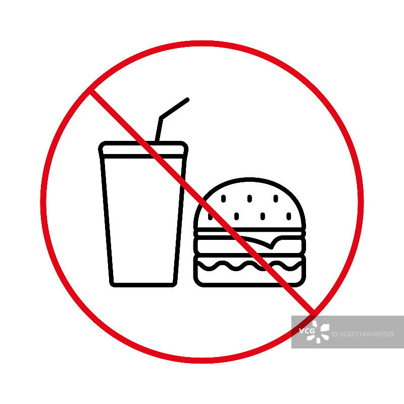 禁止不健康的快餐图片素材