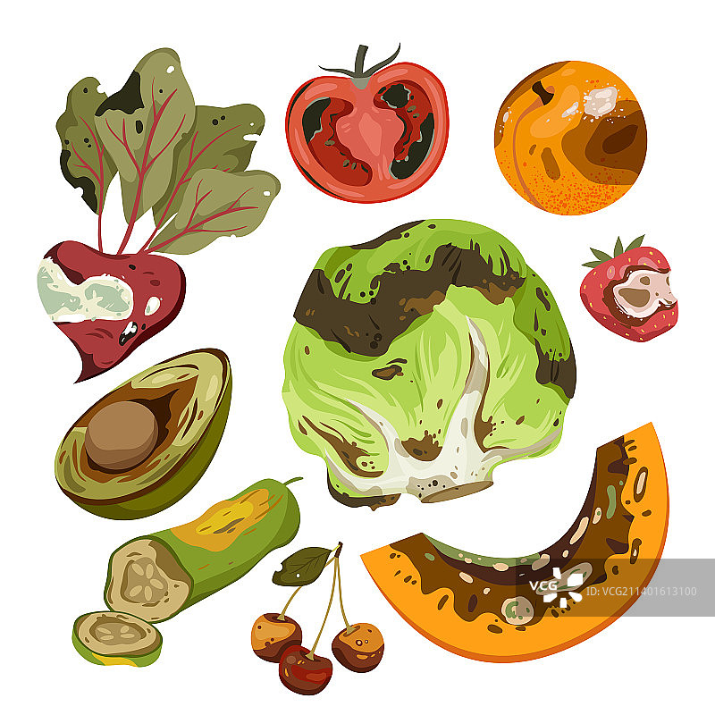 卡通损坏水果图片素材