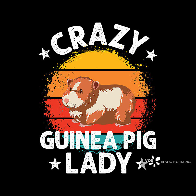 豚鼠T恤设计模板图片素材