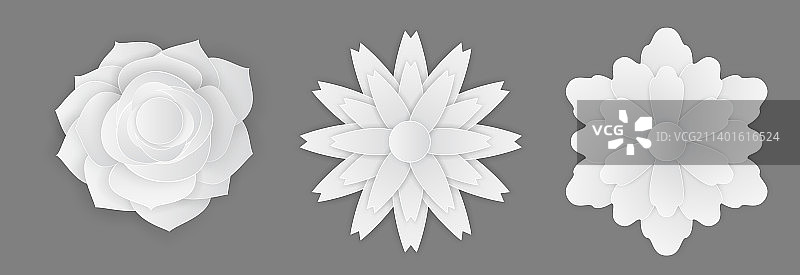 剪纸莲花装饰图片素材