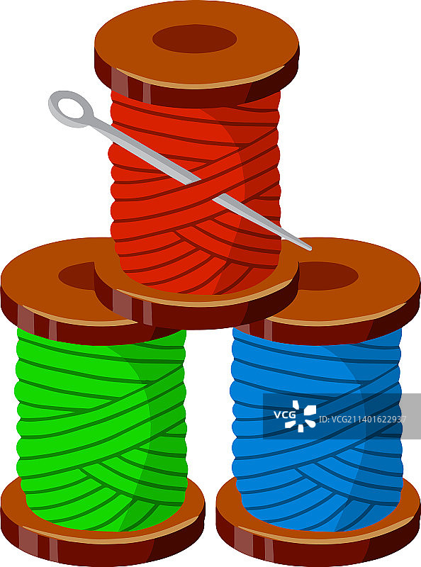红色线圈和线团的堆叠图片素材